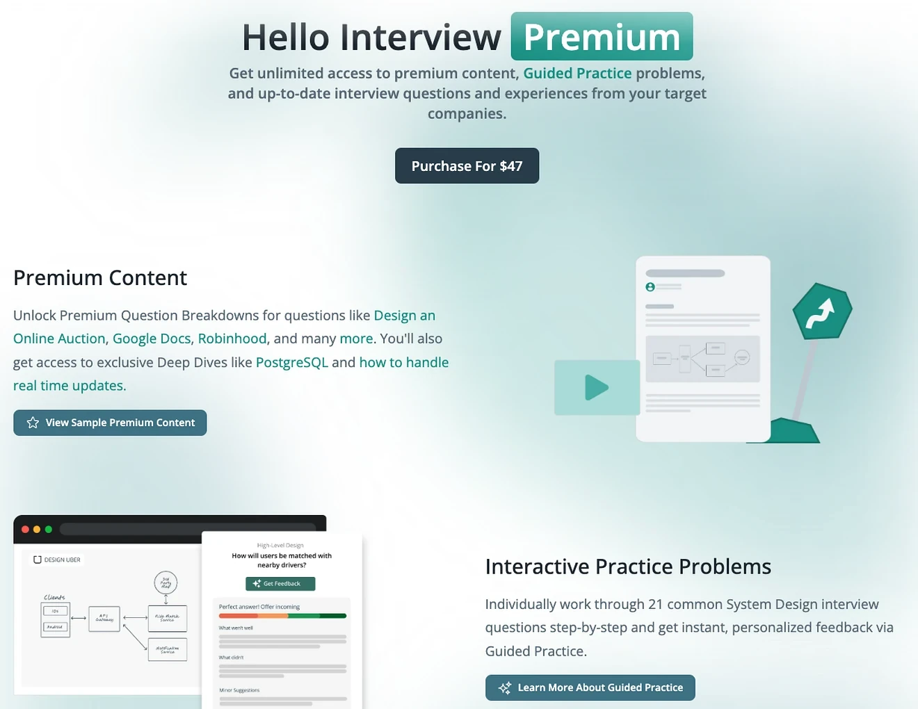 Hello Interview premium learning resources