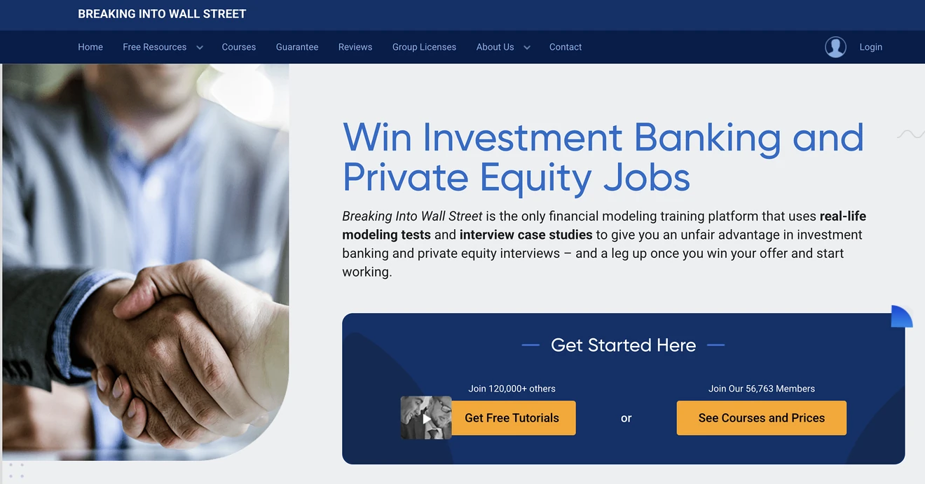 Breaking Into Wall Street home page