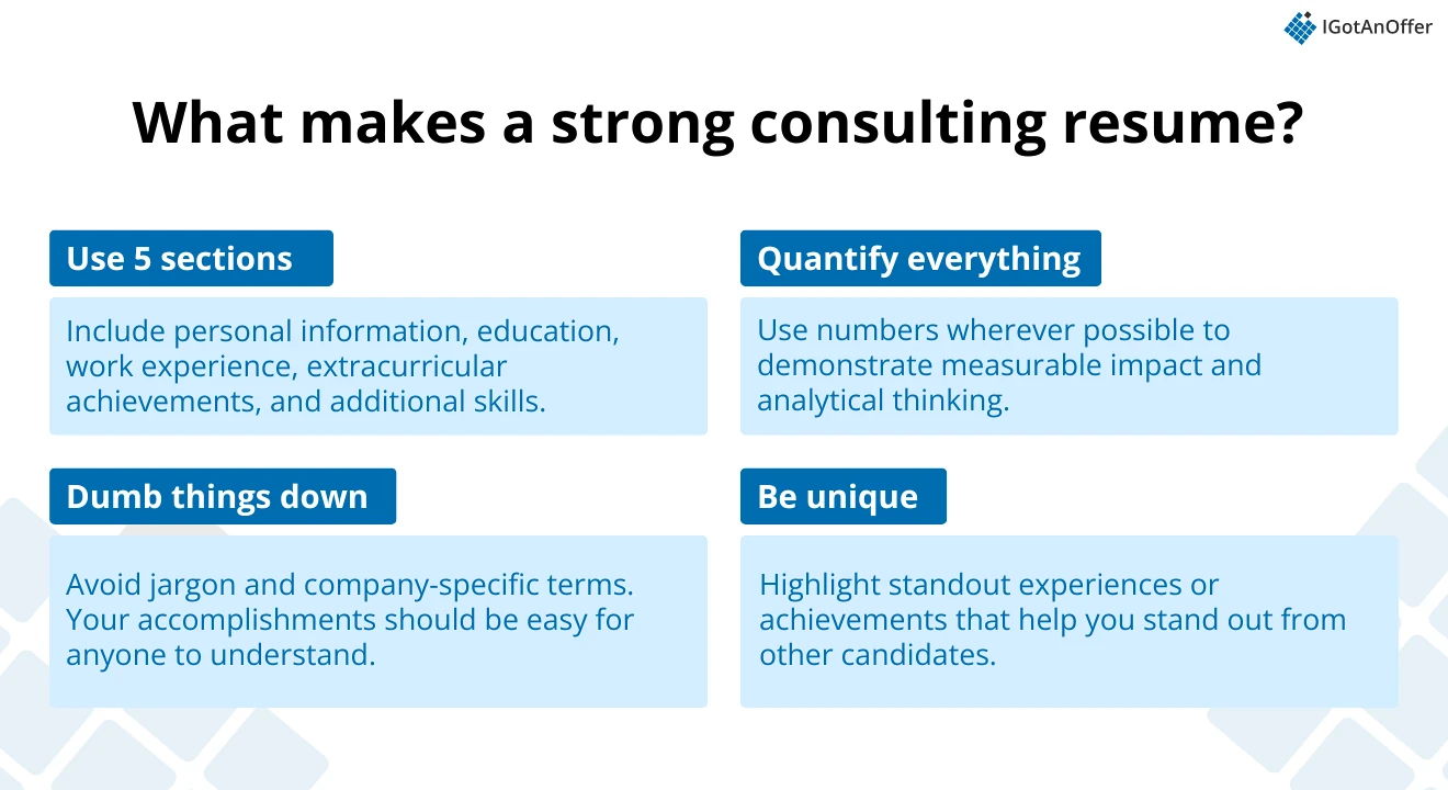 Consulting resume tips