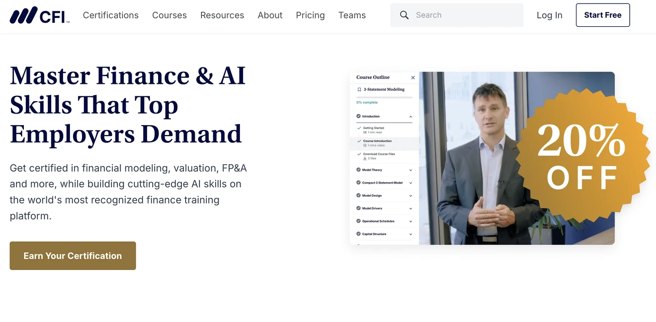 Corporate Finance Institute home page