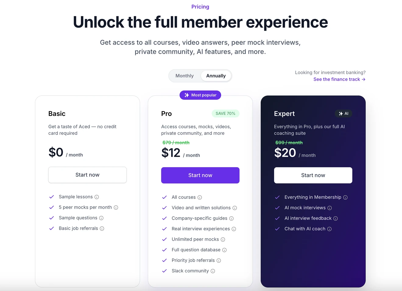 Exponent / Aced pricing