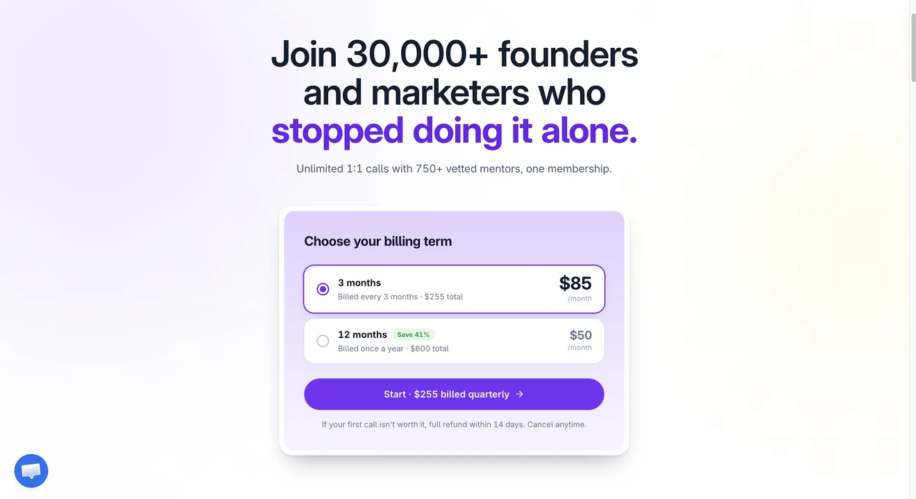 Growthmentor membership pricing