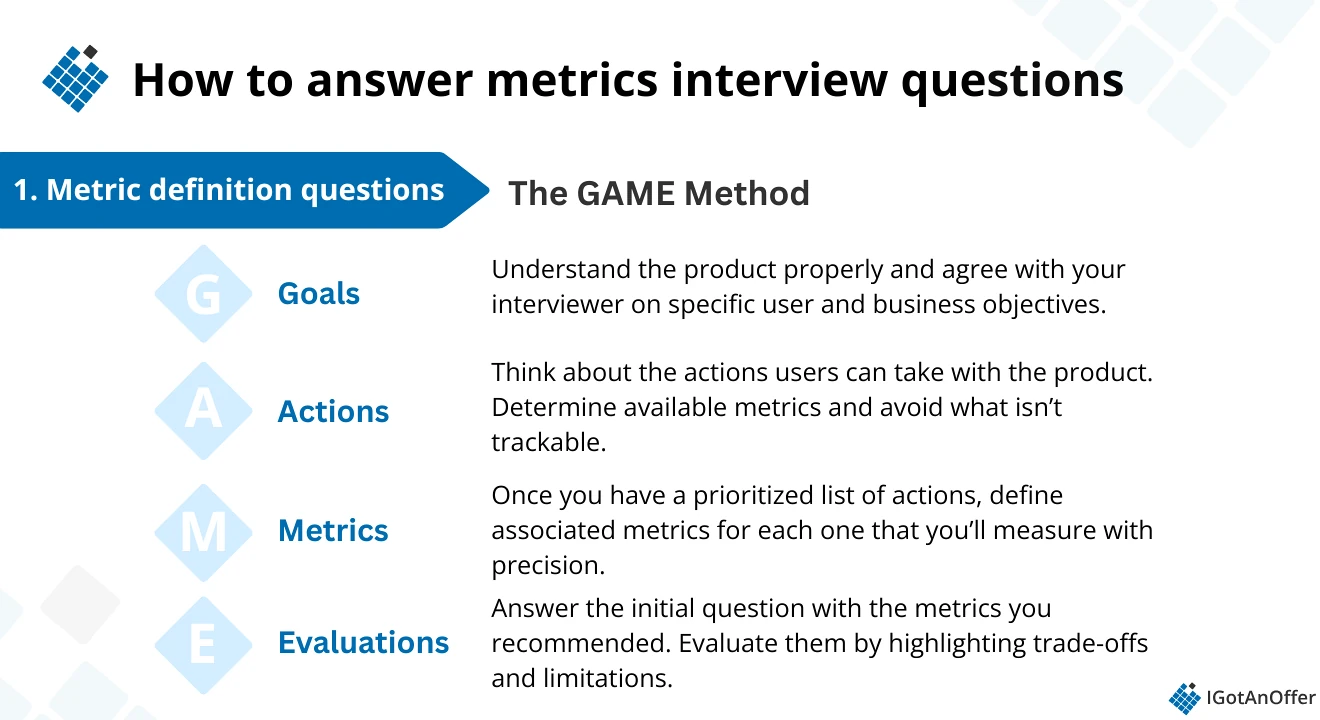 IMAGE: How to answer metrics interview questions (1)
