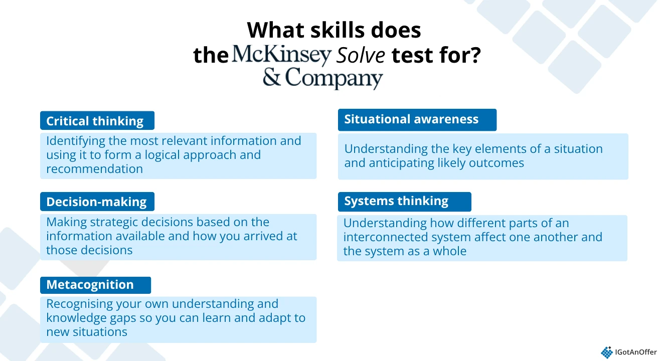 McKinsey Solve Game Skills