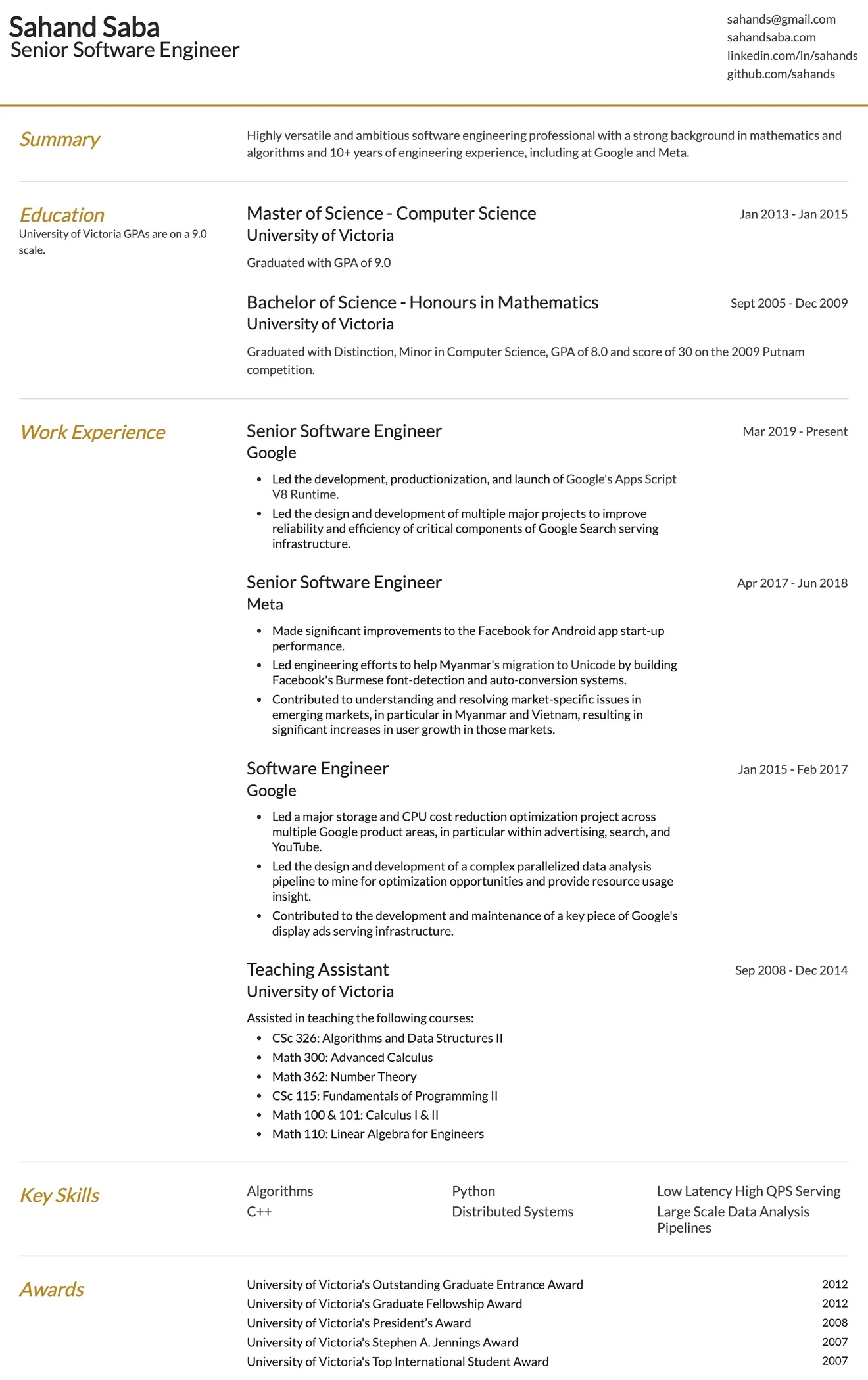 SWE Resume 3.9