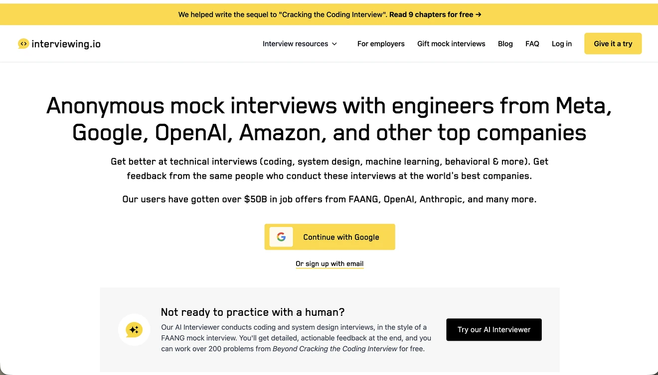 interviewing.io home