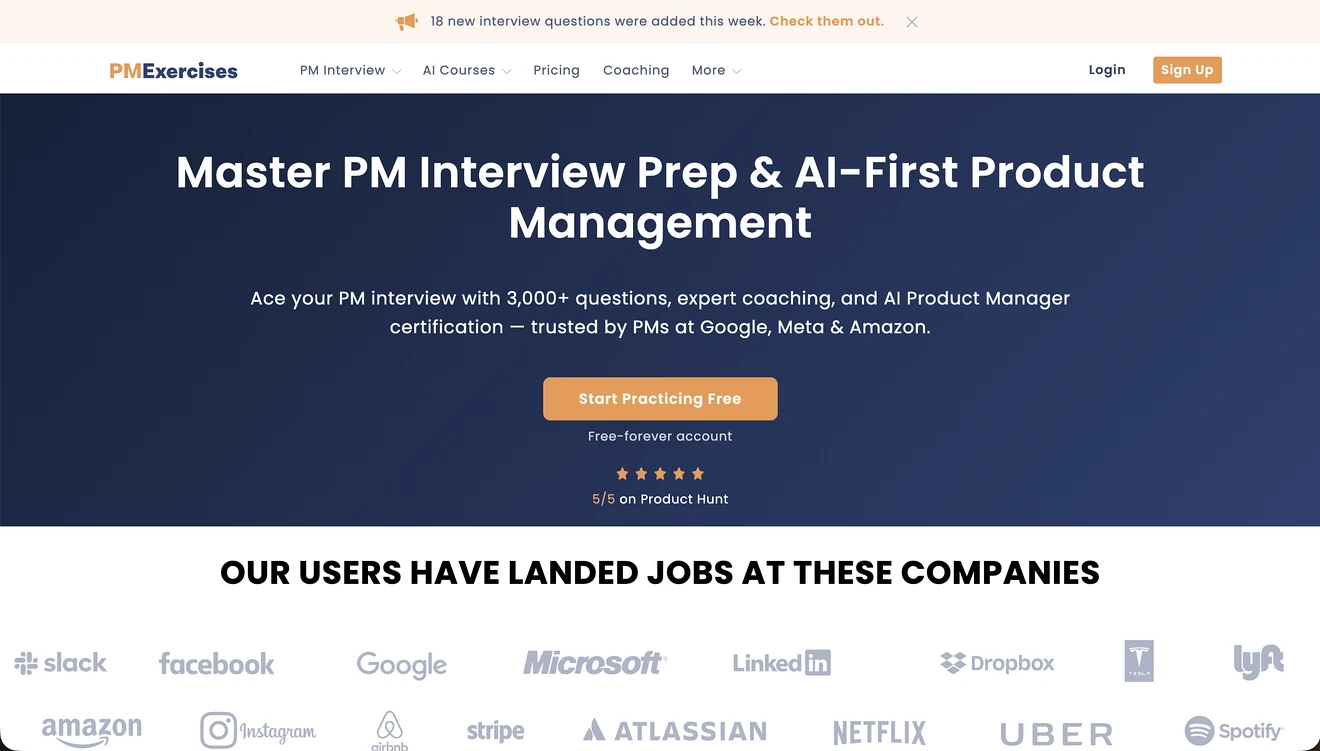 pm exercises home page
