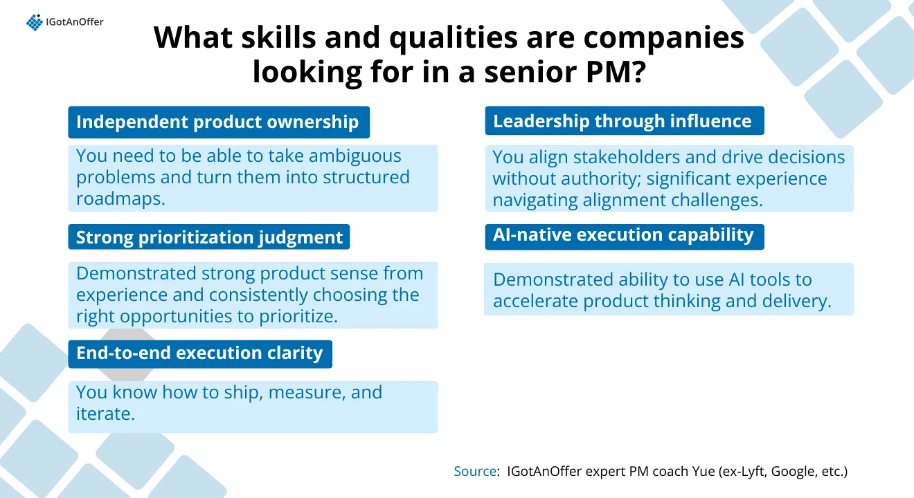 Senior PM competencies