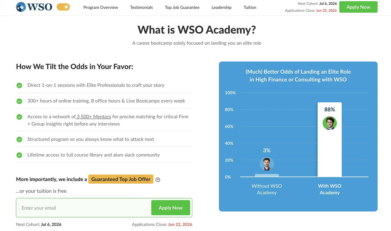 Wall Street Oasis Program Overview