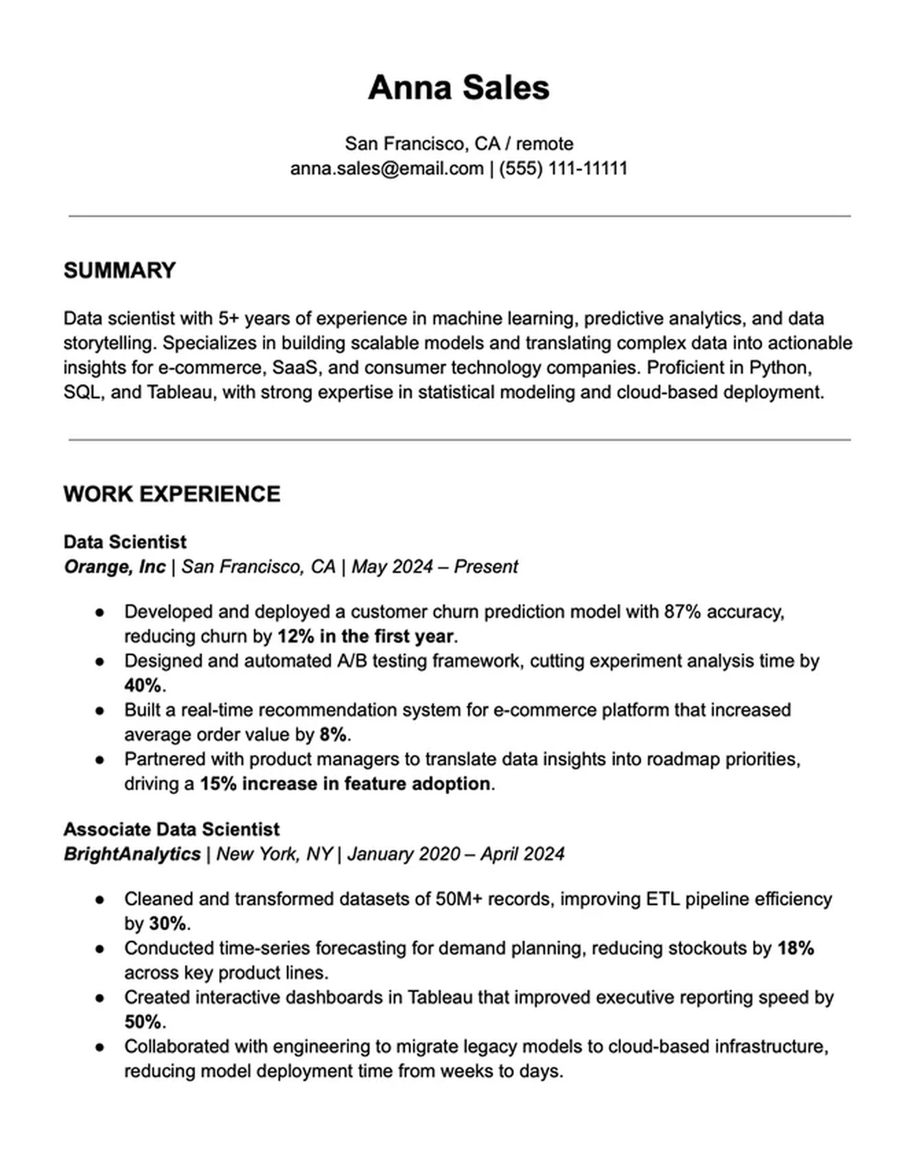 Data science template 1