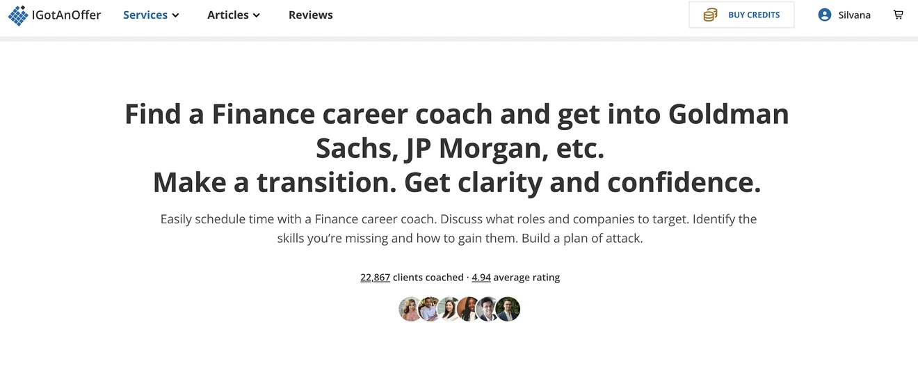 IGotAnOffer finance career coach