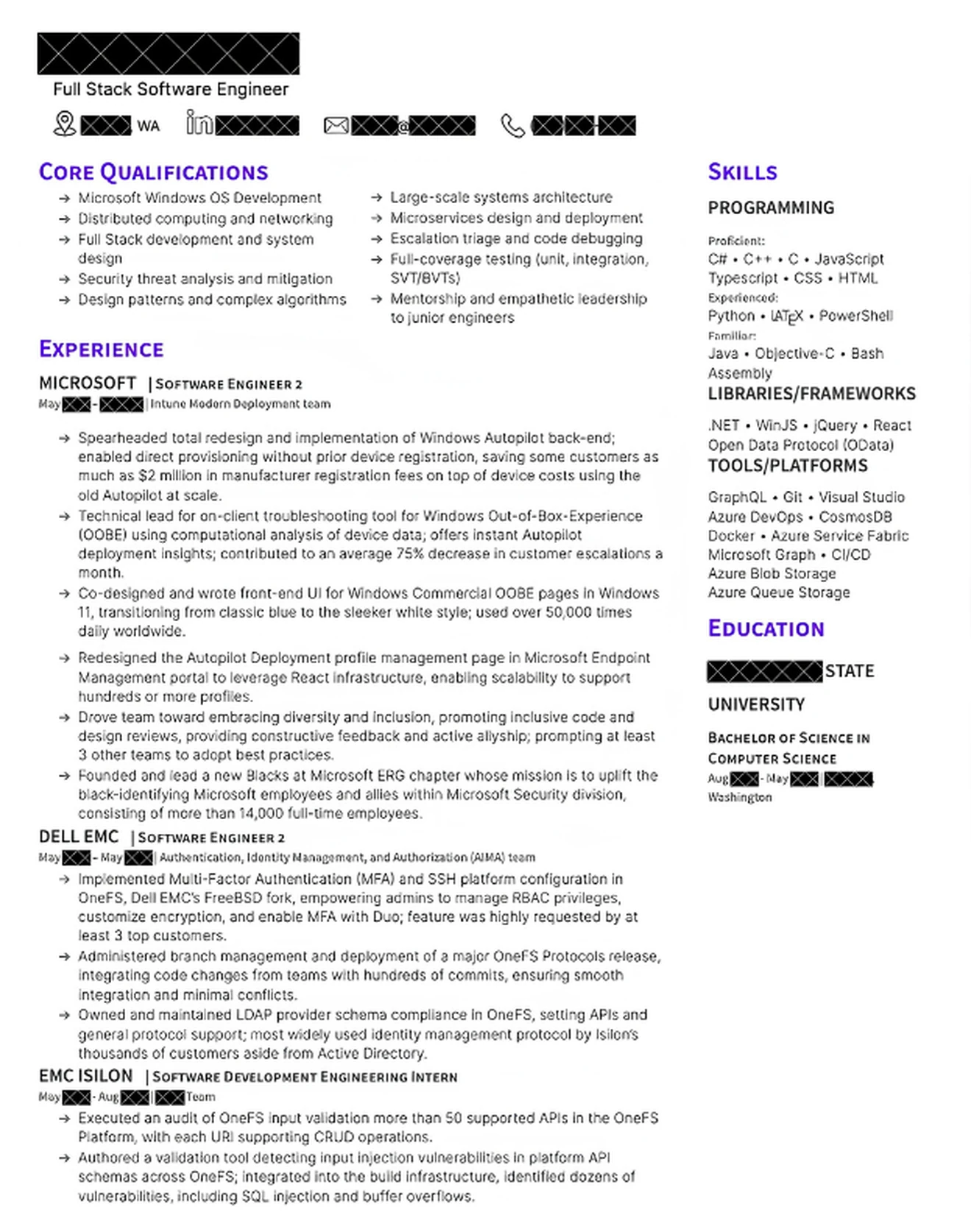 SWE Resume 6