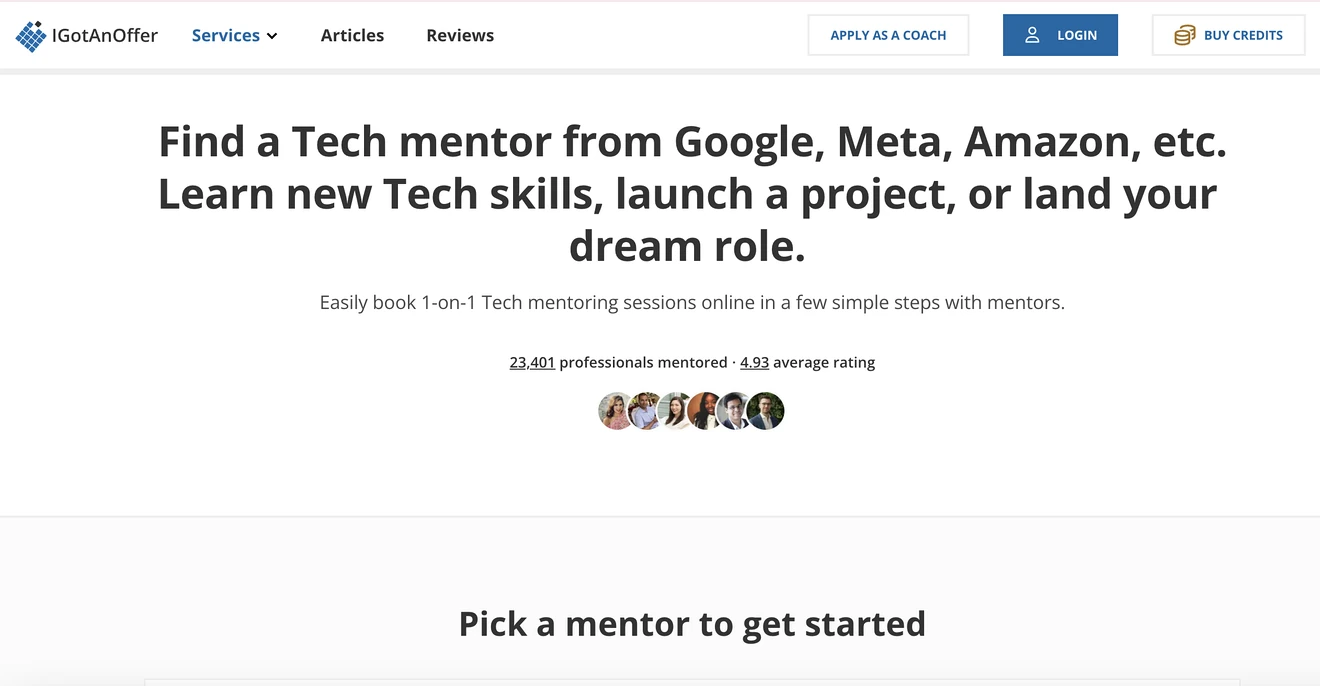 IGotAnOffer tech mentoring