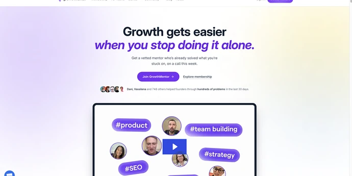 Growthmentor home page