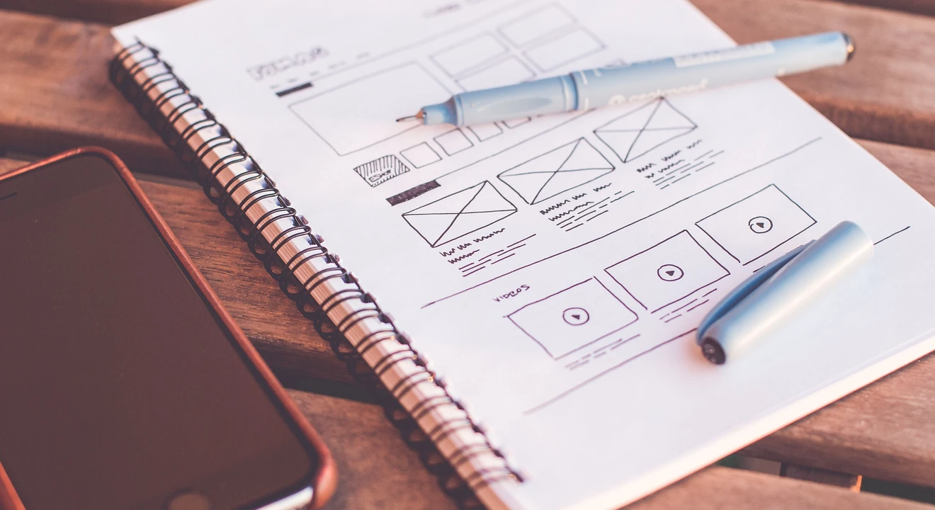 a Google product designer's wireframe sketch