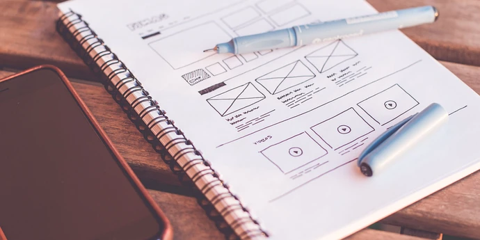 a Google product designer's wireframe sketch