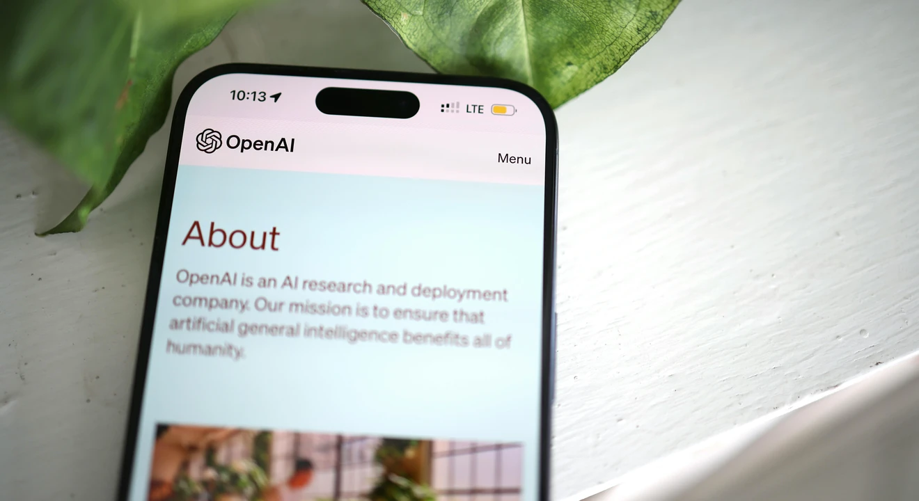 Close up of a Smartphone on OpenAI website